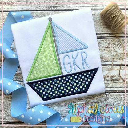 Sailboat Monogram-Satin