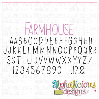 Farmhouse Embroidery Font