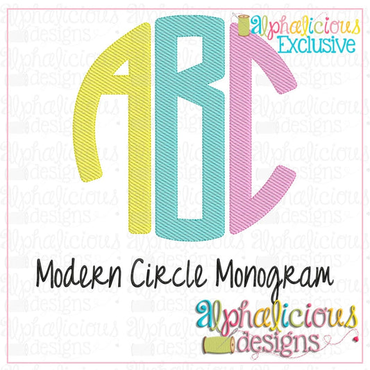 Modern Circle Monogram Font