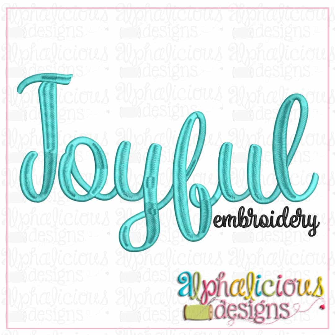 Joyful Embroidery Font